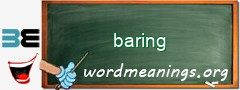 WordMeaning blackboard for baring